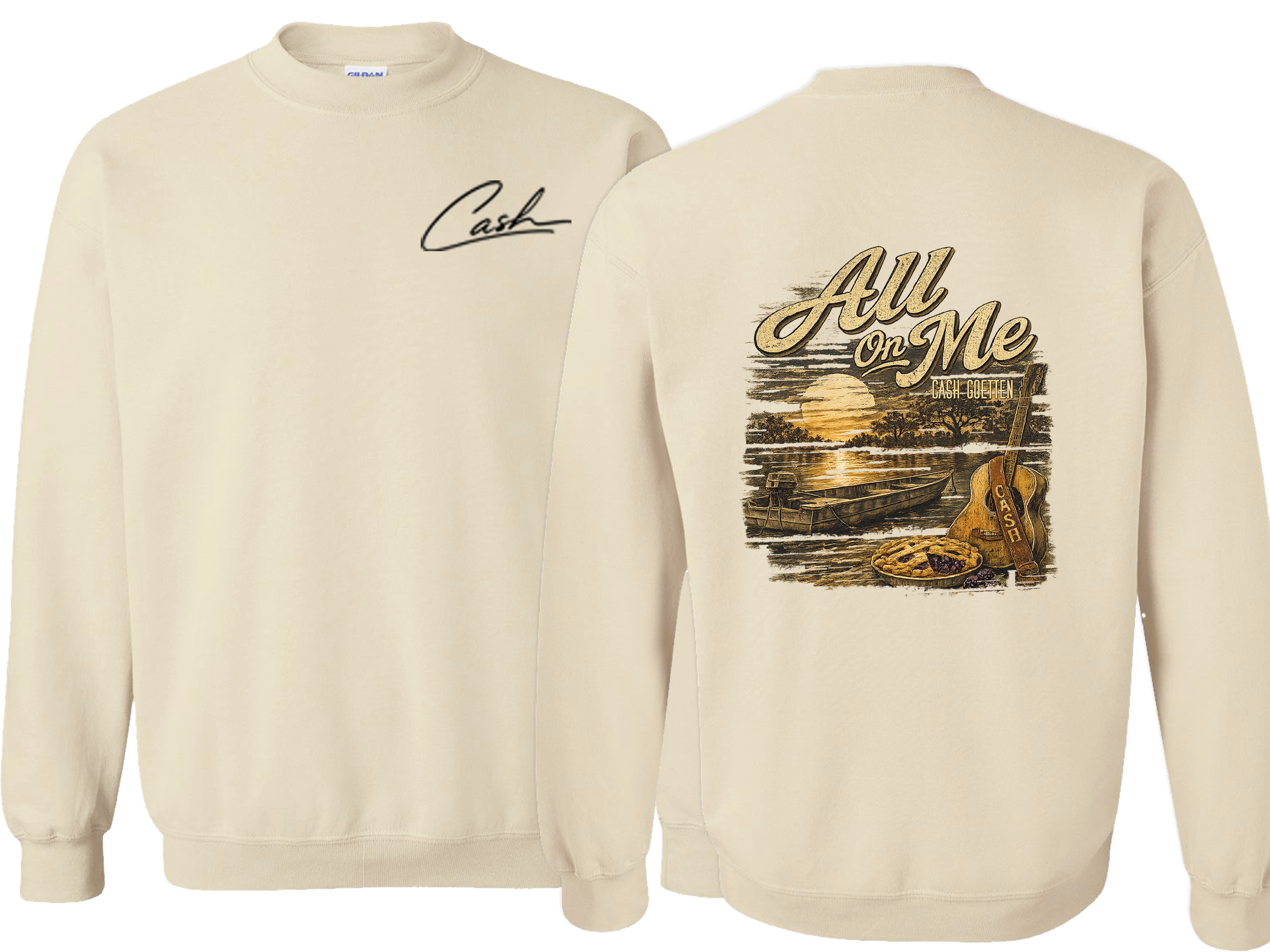 *NEW ITEM* All On Me Crew Sweatshirt - Gildan *SAND COLOR* Adult Sizes Only