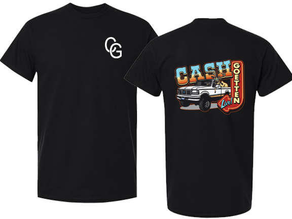 Cash Tee_CG ORIGINAL DESIGN - Gildan Dryblend *BLACK COLOR* Youth + Adult Sizes